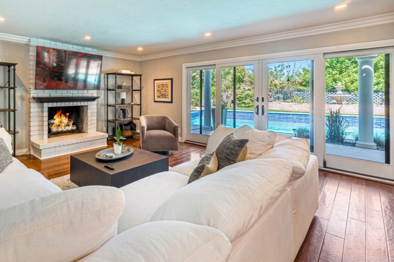 Kendall home living area with new impact windows